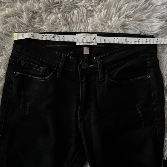 Frame London Skinny Jeans Dark Denim with intentional rips Size 27 - Picture 4 of 5